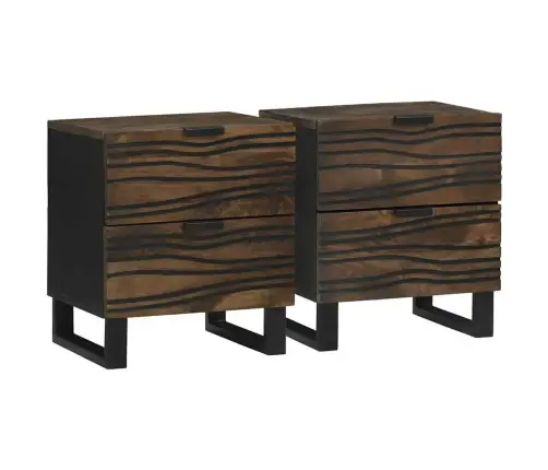 Šalia Lovos Spintelė Su Stalčių 2 Pcs Graikinis Riešutmedis