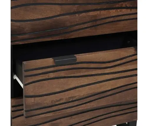 Sānu Galds - 60X33.5X75 Cm, No Cieta Mango Koka Vidaxl