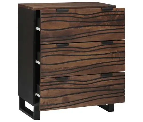 Sānu Galds - 60X33.5X75 Cm, No Cieta Mango Koka Vidaxl