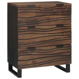 Puse Ar Atvilktni Brūna 60 X 33.5 X 75 Cm Mango Masīvkoks Vidaxl