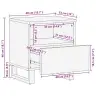 Nakts Skapji 2 Gabali 40 X 33 X 46 Cm Ciets Koks Mangols Vidaxl