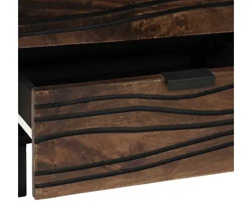 Naktsgaldiņš - 50 X 33 X 60 Cm - Izgatavots No Cietā Un Inženiertipa Koka Vidaxl