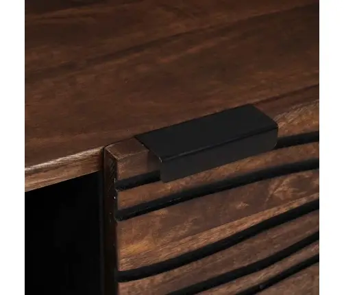 Kohvilaud Pruun Ja Must 100 X 54 X 40 Cm Akaatsiapuit