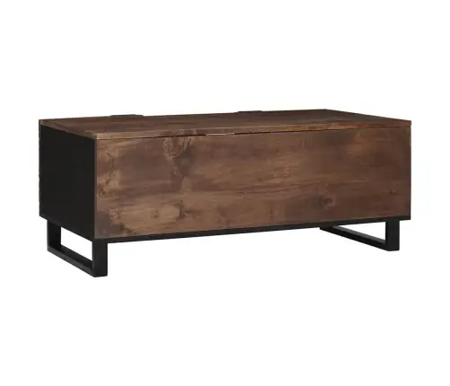 Kohvilaud Pruun Ja Must 100 X 54 X 40 Cm Akaatsiapuit