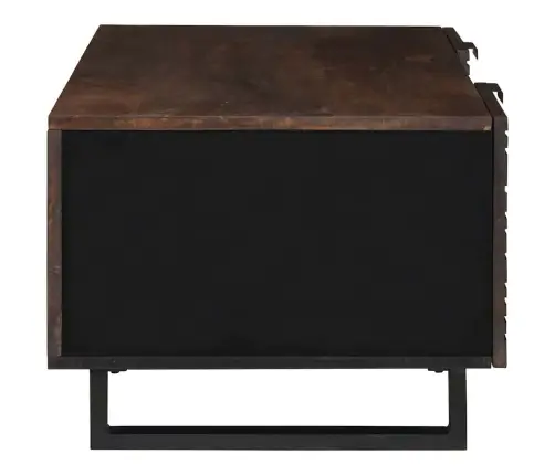 Kohvilaud Pruun Ja Must 100 X 54 X 40 Cm Akaatsiapuit