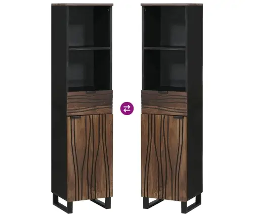 Vannasistabas Mēbeļu Komplekti Brūna 38 X 33 X 160 Cm Vidaxl