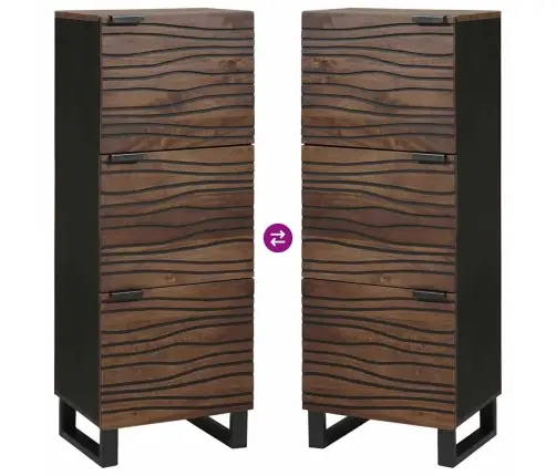 Valrieksta Koka Augstais Skapjis Brūna 40 X 33.5 X 110 Cm Vidaxl