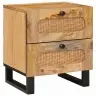 Öölambi Kapp 2 Pcs Neutraalne 40 X 33,5 X 46 Cm Tugev Mango Puu