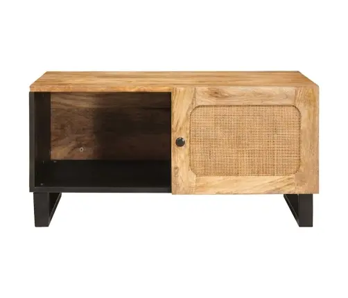 Kafijas Galdiņš Dabiska 80 X 50 X 40 Cm Cieta Mango Koksne Vidaxl