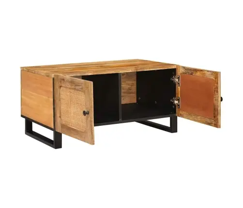 Kafijas Galdiņš Dabiska 80 X 50 X 40 Cm Cieta Mango Koksne Vidaxl