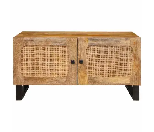 Kafijas Galdiņš Dabiska 80 X 50 X 40 Cm Cieta Mango Koksne Vidaxl