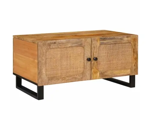 Kafijas Galdiņš Dabiska 80 X 50 X 40 Cm Cieta Mango Koksne Vidaxl