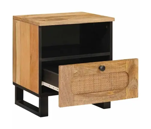 Šalia Lovos Spintelė Su Stalčių Natūrali 40 X 33 X 46 Cm