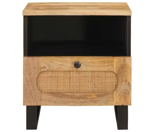 Šalia Lovos Spintelė Su Stalčių Natūrali 40 X 33 X 46 Cm