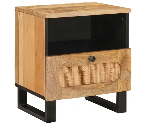 Šalia Lovos Spintelė Su Stalčių Natūrali 40 X 33 X 46 Cm