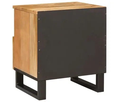 Nakts Skapītis 2 Pcs Dabiska 40 X 33 X 46 Cm Cieta Mango Koksne Vidaxl