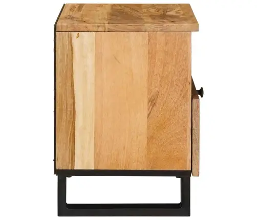 Nakts Skapītis 2 Pcs Dabiska 40 X 33 X 46 Cm Cieta Mango Koksne Vidaxl