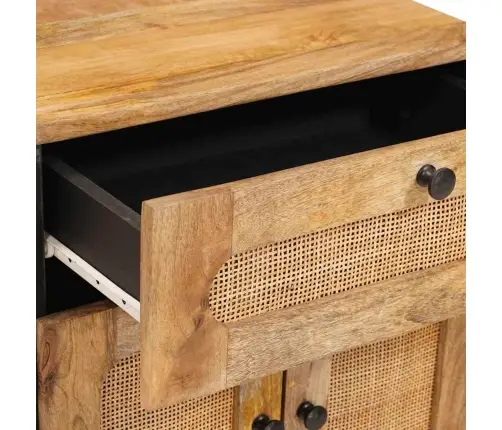 Šalia Lovos Spintelė Su Stalčių Natūrali 50 X 33 X 60 Cm