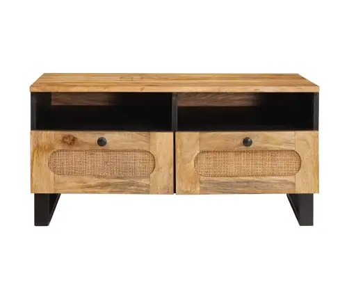 Kafijas Galdiņš Dabiska 80 X 54 X 40 Cm Cieta Mango Koksne Vidaxl