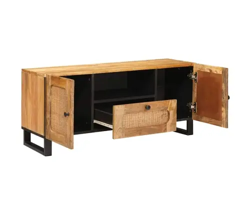 Televizora Skapīša Brūna 105 X 33,5 X 46 Cm Cieta Mango Koksne Vidaxl