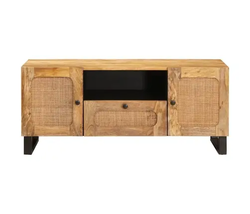 Televizora Skapīša Brūna 105 X 33,5 X 46 Cm Cieta Mango Koksne Vidaxl