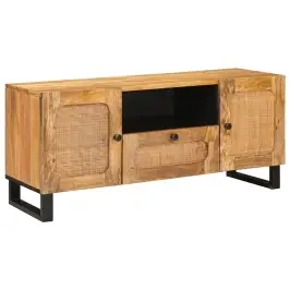 Televizora Skapīša Brūna 105 X 33 X 46 Cm Cieta Mango Koksne Vidaxl
