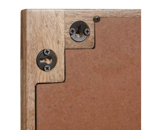 Vannas Istabas Spogulis Brūna 50 X 70 X 3 Cm Cieta Mango Koksne Vidaxl