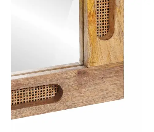 Vannas Istabas Spogulis Brūna 50 X 70 X 3 Cm Cieta Mango Koksne Vidaxl