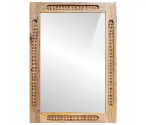 Vannas Istabas Spogulis Brūna 50 X 70 X 3 Cm Cieta Mango Koksne Vidaxl