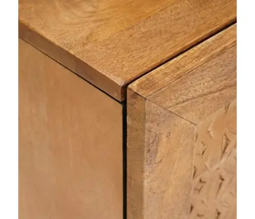 Naktsgaldiņš 2 Pcs Gaiši Brūna 40 X 33 X 46 Cm Mango Masīvkoks Vidaxl