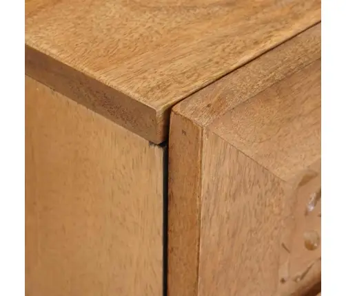 Naktsgaldiņš Gaiši Brūna 40 X 33 X 46 Cm Mango Masīvkoks Vidaxl