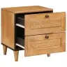 Naktsgaldiņš 2 Pcs Gaiši Brūna 40 X 33 X 46 Cm Mango Masīvkoks Vidaxl