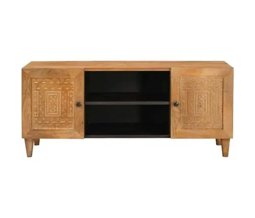 Televizora Skapīša Gaiši Brūna 105 X 33 X 46 Cm Mango Masīvkoks Vidaxl