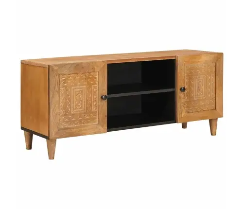 Televizora Skapīša Gaiši Brūna 105 X 33 X 46 Cm Mango Masīvkoks Vidaxl