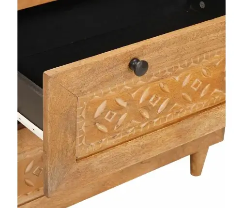 Puse Ar Atvilktni Gaiši Brūna 60 X 33 X 75 Cm Mango Masīvkoks Vidaxl