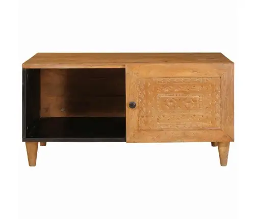 Kafijas Galdiņš Gaiši Brūna 80 X 50 X 40 Cm Mango Masīvkoks Vidaxl