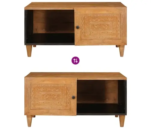 Kafijas Galdiņš Gaiši Brūna 80 X 50 X 40 Cm Mango Masīvkoks Vidaxl