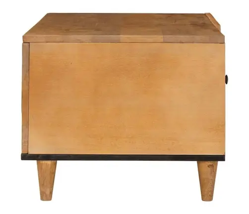 Kafijas Galdiņš Gaiši Brūna 80 X 50 X 40 Cm Mango Masīvkoks Vidaxl