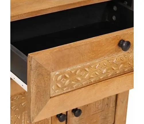 Naktsgaldiņš Gaiši Brūna 50 X 33 X 60 Cm Mango Masīvkoks Vidaxl