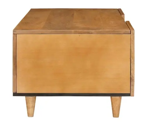 Kohvilaud Riiuliga Uksega Helepruun 100 X 54 X 40 Cm Mangopuit