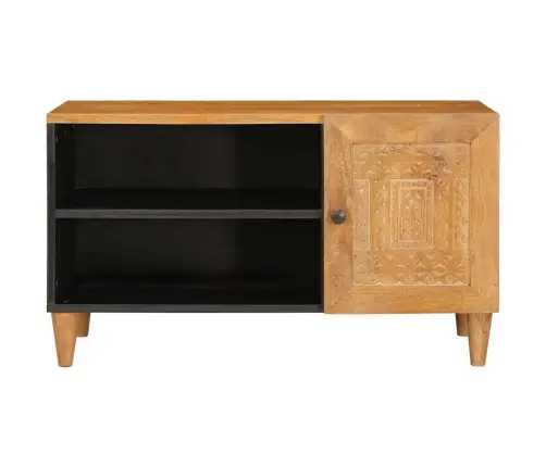 Televizora Skapīša Gaiši Brūna 80 X 33 X 46 Cm Mango Masīvkoks Vidaxl