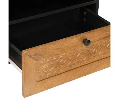 Televizora Skapīša Gaiši Brūna 80 X 33 X 46 Cm Mango Masīvkoks Vidaxl