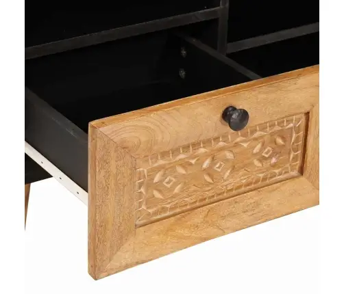 Televizora Skapīša Gaiši Brūna 100 X 33 X 46 Cm Mango Masīvkoks Vidaxl