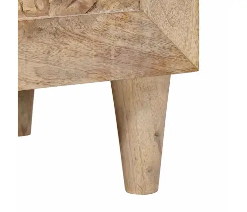 Naktsgaldiņš 2 Pcs Bēša 40 X 33 X 46 Cm Mango Masīvkoks Vidaxl