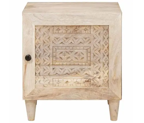 Naktsgaldiņš 2 Pcs Bēša 40 X 33 X 46 Cm Mango Masīvkoks Vidaxl