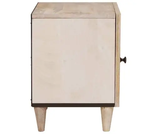 Naktsgaldiņš 2 Pcs Bēša 40 X 33 X 46 Cm Mango Masīvkoks Vidaxl