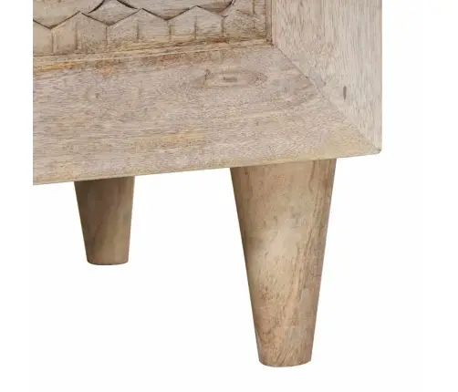 Naktsgaldiņš 2 Pcs Bēša 40 X 33 X 46 Cm Mango Masīvkoks Vidaxl