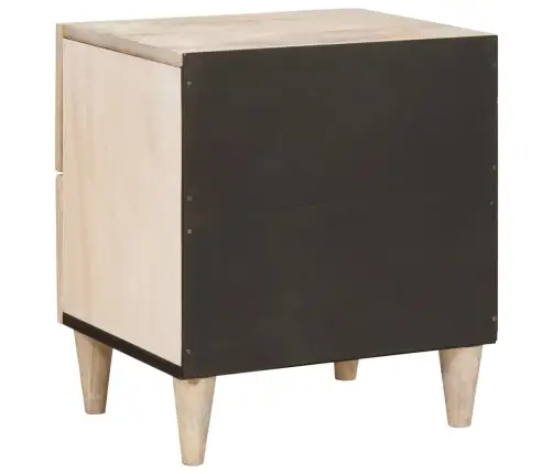 Naktsgaldiņš 2 Pcs Bēša 40 X 33 X 46 Cm Mango Masīvkoks Vidaxl