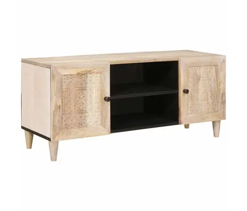 Televizora Skapīša Balts 105 X 33 X 46 Cm Mango Masīvkoks Vidaxl