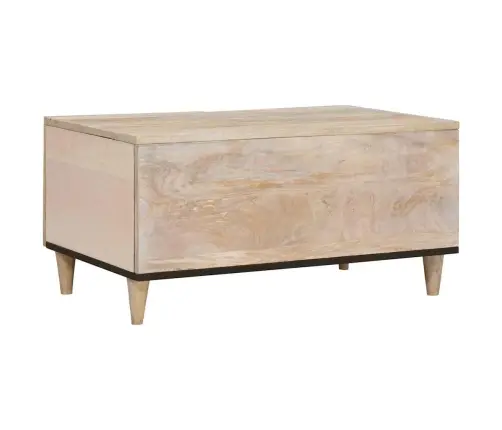 Kohvilaud Riiuliga Ladustamisega Beež 80 X 50 X 40 Cm Mangopuit Kohvilaud Riiuliga Ladustamisega Beež 80 X 50 X 40 Cm Mangopuit